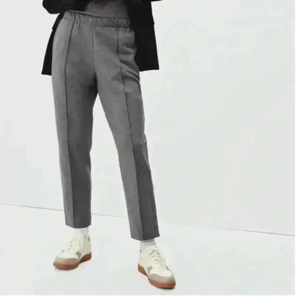 Everlane The Dream Pant XS Heather Grey Charcoal Tapered Tailored Stretch - Picture 1 of 16
